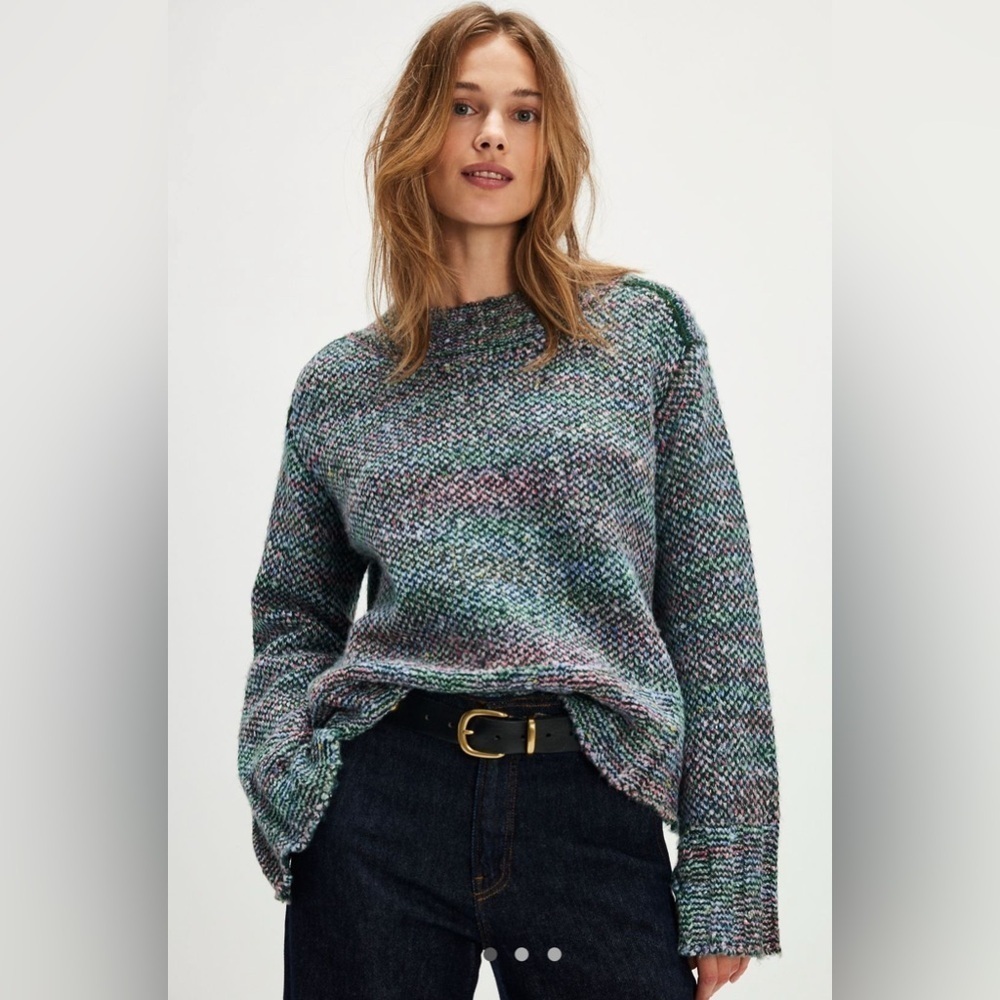 NWT free people gemstone combo cotton candy pullover oversized medium